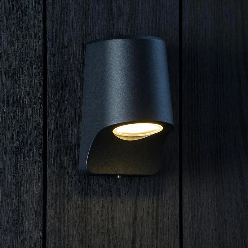 Edit Eleanor Outdoor LED Wall Light - Matt Black 2 Edit Eleanor Outdoor LED Wall Light - Matt Black - Image 2