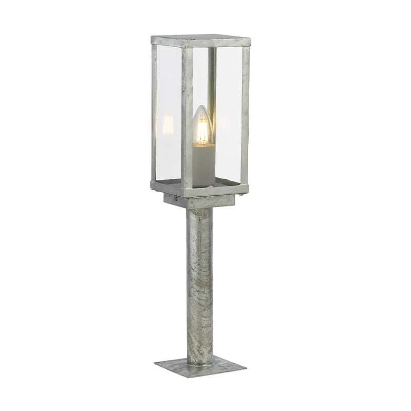 Searchlight Coastal Box II Outdoor Post Light - Galvanised Steel 1 Searchlight Coastal Box II Outdoor Post Light - Galvanised Steel