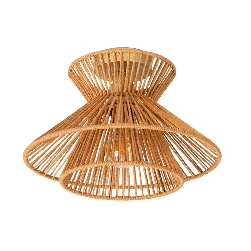 Lucide Tasman Large Flush Light - Natural 2 Lucide Tasman Large Flush Light - Natural - Image 2
