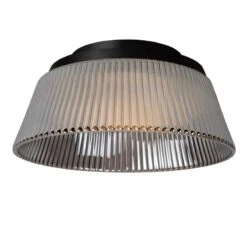Lucide Vixi LED Glass Flush Light - Smoked Grey -Home Lighting Store 407922 04