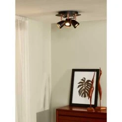 Lucide Ride LED 3 Light Spotlight Plate - Black & Copper -Home Lighting Store 40816 33