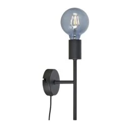 Cielo Wall Light With Plug - Black