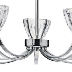 Dar Vito 5 Arm Semi-Flush Ceiling Light - Polished Chrome -Home Lighting Store 41779 004