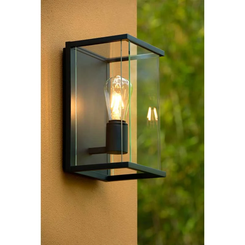 Lucide Claire Half Lantern Outdoor Wall Light - Anthracite 3 Lucide Claire Half Lantern Outdoor Wall Light - Anthracite - Image 3