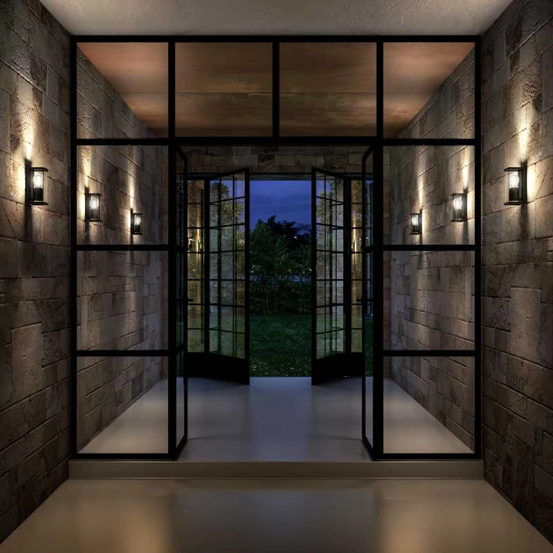 Lucide Claire Half Lantern Outdoor Wall Light With PIR Sensor - Anthracite 5 Lucide Claire Half Lantern Outdoor Wall Light With PIR Sensor - Anthracite - Image 5