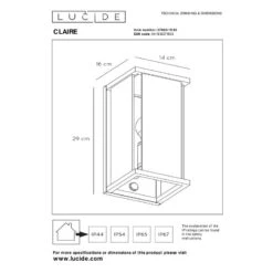 Lucide Claire Half Lantern Outdoor Wall Light With PIR Sensor - Anthracite 22 Lucide Claire Half Lantern Outdoor Wall Light With PIR Sensor - Anthracite -Home Lighting Store 41930 DIA
