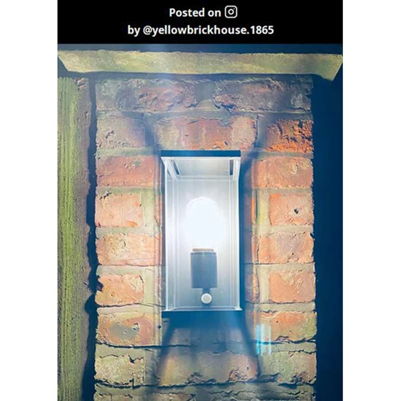 Lucide Claire Half Lantern Outdoor Wall Light With PIR Sensor - Anthracite 11 Lucide Claire Half Lantern Outdoor Wall Light With PIR Sensor - Anthracite - Image 11