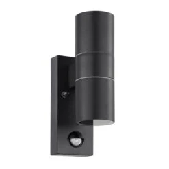 Eglo Riga LED Outdoor Up & Down Wall Light With PIR Sensor - Anthracite