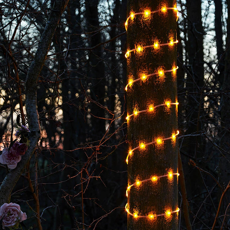 Konstsmide Battery Operated Amber LED Mini Rope Light - 5 Metre 2 Konstsmide Battery Operated Amber LED Mini Rope Light - 5 Metre - Image 2