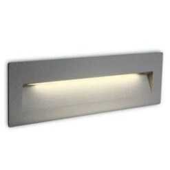 Rectangle LED Outdoor Wall Light - Light Grey