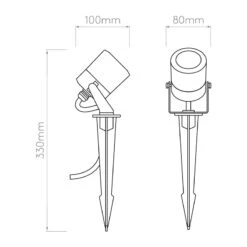 Astro Coastal Skye LED Garden Spotlight - Brushed Stainless Steel -Home Lighting Store 43324 014