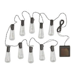 3.8M Vintage Light Bulb Solar LED Festoon Lights - 10 Lights