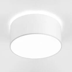 Edit Small Cameron Flush Ceiling Light - White