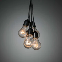 Konstsmide 4.5M Amber LED GLS Hanging Festoon Lights - 10 Lights -Home Lighting Store 43765 01