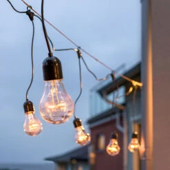 Konstsmide 4.5M Amber LED GLS Hanging Festoon Lights - 10 Lights