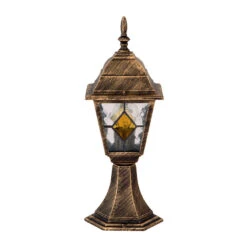 Edit Carlo Outdoor Pedestal Light - Antique Gold