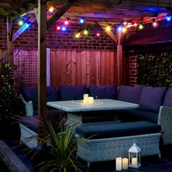 102M Heavy Duty Weatherproof Festoon Lighting - 100 Black Bulb Holders