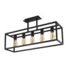 Edit Crate 5 Light Semi-Flush Bar Ceiling Pendant – Black