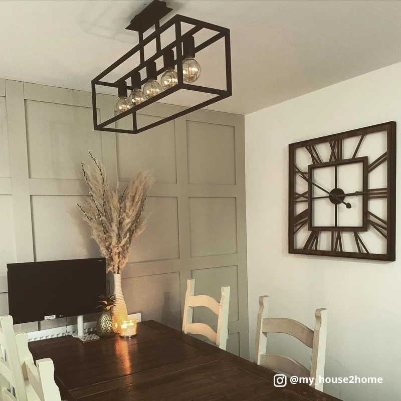 Edit Crate 5 Light Semi-Flush Bar Ceiling Pendant – Black 2 Edit Crate 5 Light Semi-Flush Bar Ceiling Pendant – Black - Image 2