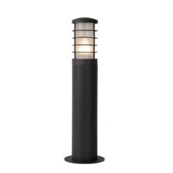 Lucide Solid Outdoor Bollard Light - Dark Anthracite