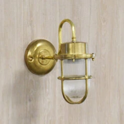 Edit Coastal Hook Outdoor Wall Light - Brass