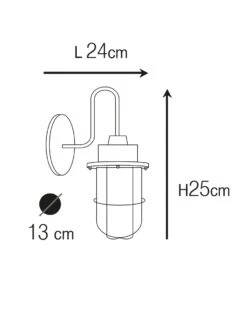 Edit Coastal Hook Outdoor Wall Light - Brass -Home Lighting Store 45003 Dia 1