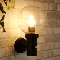 Edit Optic Outdoor Wall Light With Dusk To Dawn Sensor - Black -Home Lighting Store 45596 11