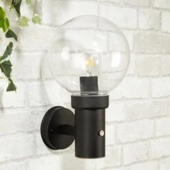 Edit Optic Outdoor Wall Light With Dusk To Dawn Sensor - Black