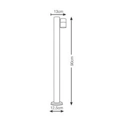 Edit Stone Outdoor Post Light - Anthracite -Home Lighting Store 45597 dia