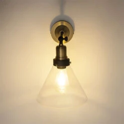 Edit Factory Glass Wall Light - Antique Brass -Home Lighting Store 45620 12
