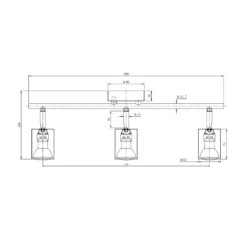 Edit Whitstable 3 Light Spotlight Bar - Bronze -Home Lighting Store 45629 dia