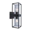 Lutec Flair Outdoor Up & Down Wall Light - Matt Black