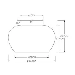 Lucide Judi Glass Flush Ceiling Light - Smoked -Home Lighting Store 45918 DIA