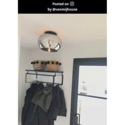 Lucide Judi Glass Flush Ceiling Light - Smoked -Home Lighting Store 45918 UGC 17847610768830097