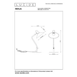 Lucide Pepijn Touch Desk Lamp - Black & Gold -Home Lighting Store 45989 DIA