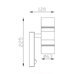 Lucide Arne LED Outdoor Up & Down Wall Light With PIR Sensor - Black -Home Lighting Store 46027 DIA