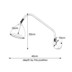 Valencia Wall Light With Plug - White -Home Lighting Store 46064 dia