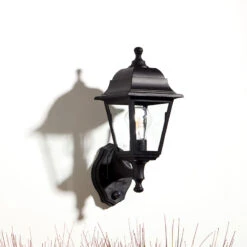Edit Coastal Sennen Outdoor Lantern Wall Light With Dusk To Dawn Sensor - Black