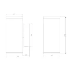 Edit Box Up & Down Outdoor Wall Light - Anthracite -Home Lighting Store 46284 dia