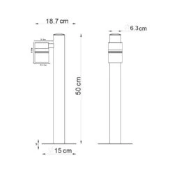 Edit Kirk Outdoor Post Light - Black -Home Lighting Store 46288 dia