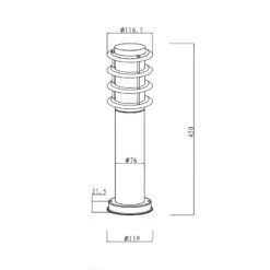 Edit Stirling Outdoor Post Light - Stainless Steel 13 Edit Stirling Outdoor Post Light - Stainless Steel -Home Lighting Store 46290 dia