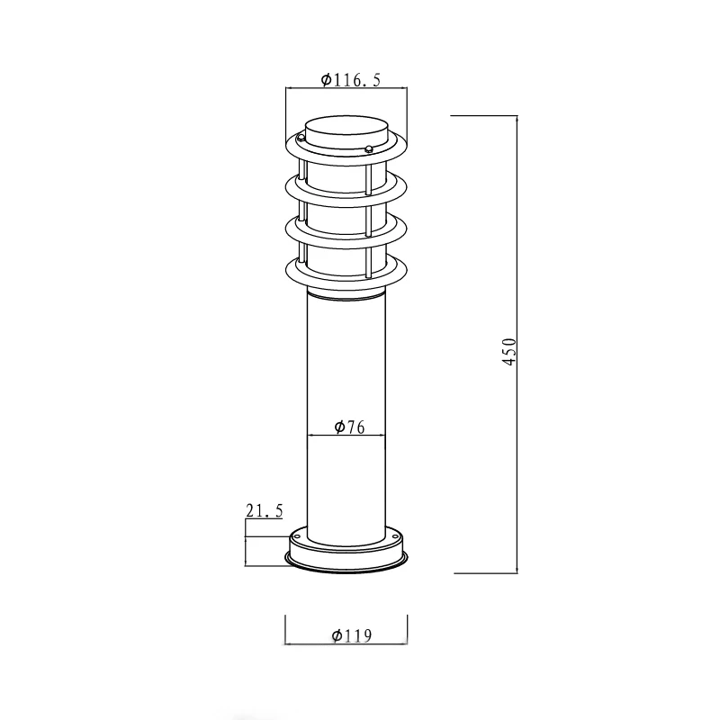 Edit Stirling Outdoor Post Light - Stainless Steel 7 Edit Stirling Outdoor Post Light - Stainless Steel - Image 7