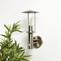 Edit Thurso Outdoor Wall Light With PIR Sensor - Stainless Steel -Home Lighting Store 46291 11