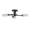 Edit Claudia 3 Arm Semi-Flush Ceiling Light - Black