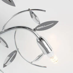 Edit Blossom 5 Arm Semi-Flush Ceiling Light - Polished Chrome -Home Lighting Store 46343 02