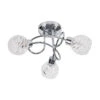 Edit Reyka 3 Arm Semi-Flush Ceiling Light - Polished Chrome