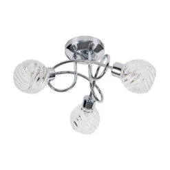 Edit Reyka 3 Arm Semi-Flush Ceiling Light - Polished Chrome