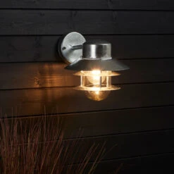 Edit Coastal Stage Outdoor Hanging Wall Light - Galvanised Steel