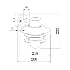 Edit Coastal Stage Outdoor Hanging Wall Light - Galvanised Steel -Home Lighting Store 46394 dia