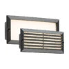 Oblong LED Outdoor Recessed Brick Light - Black